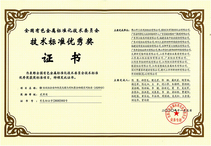 Second Prize in Technical Standards