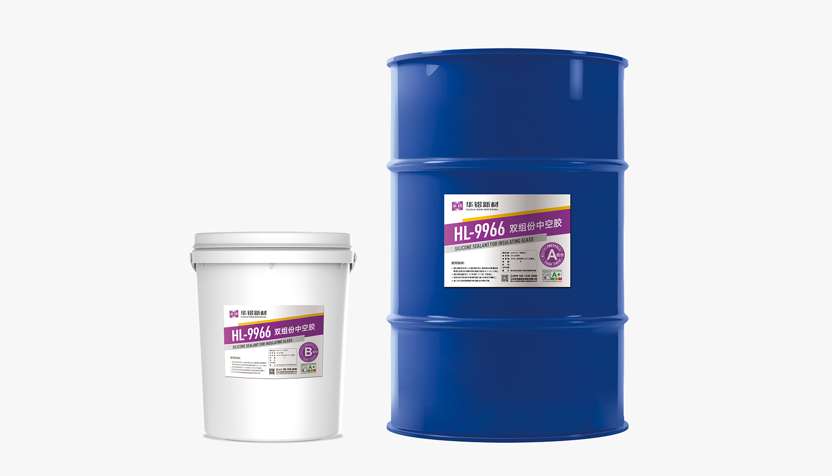 Two-component hollow adhesive