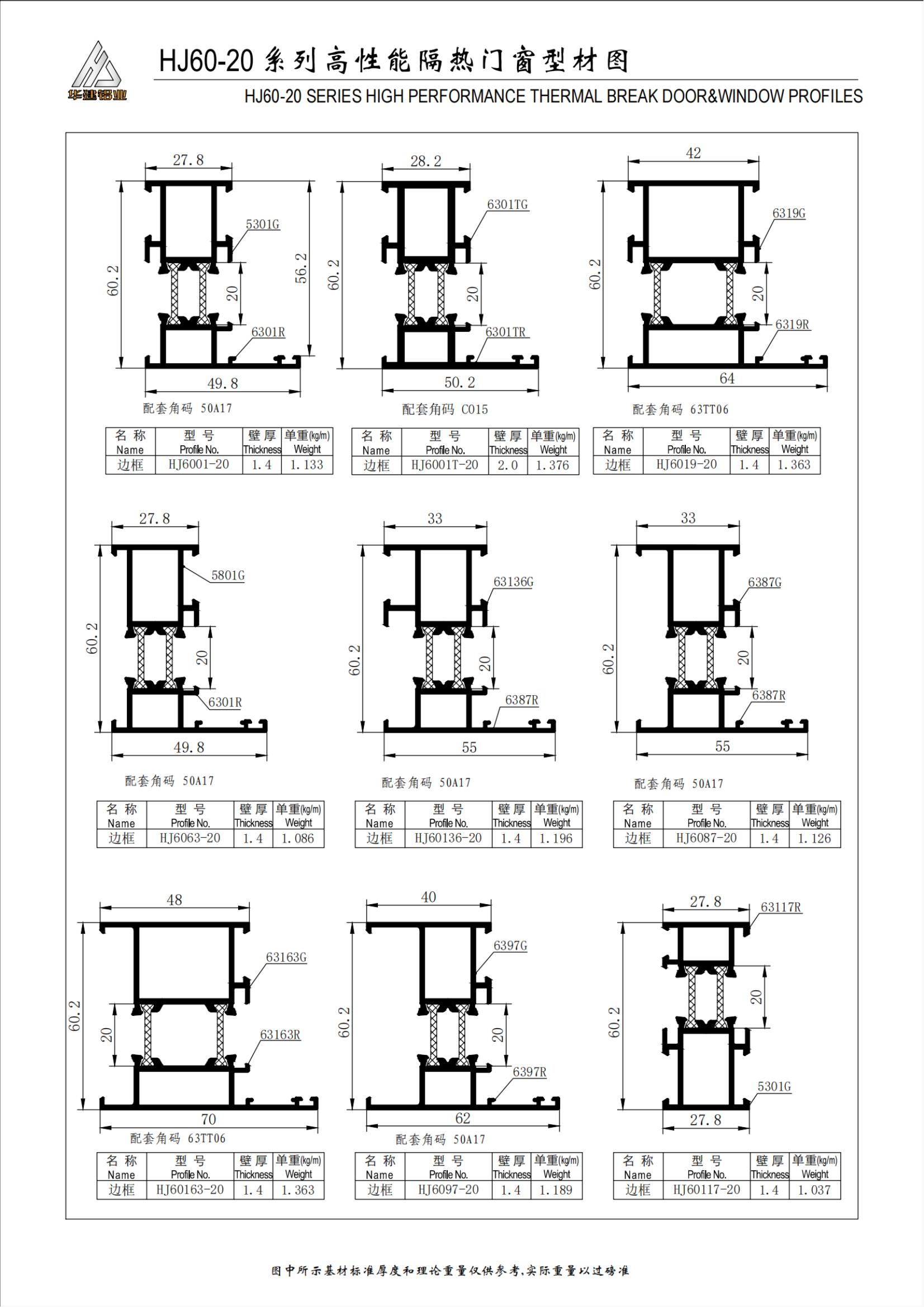 HJ60-20 series high-performance insulated casement window