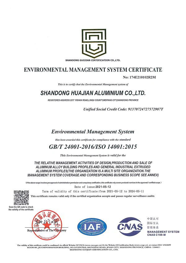 Certificado del Sistema de Gestión Ambiental