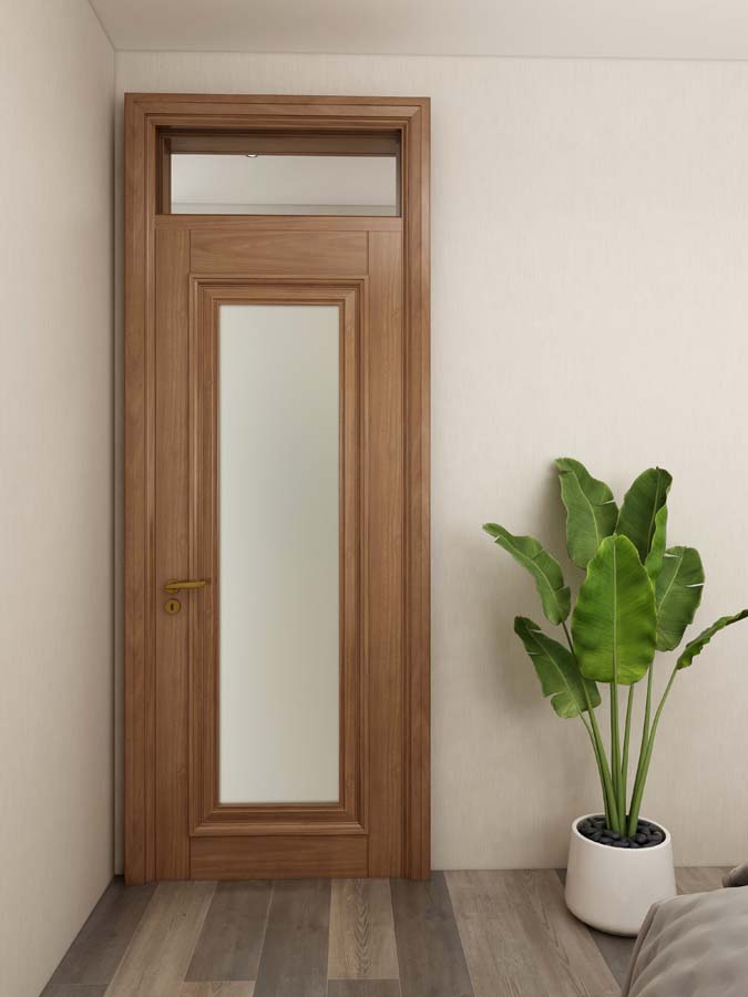 Empalme de puerta simple (iluminada sobre vidrio)