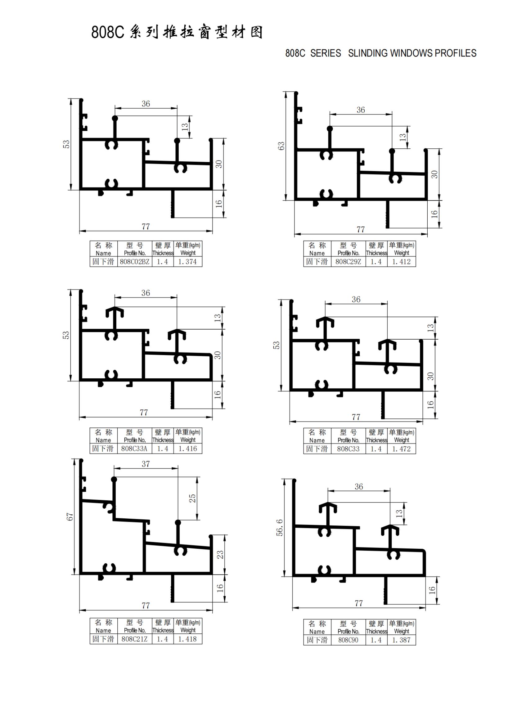 Puertas y ventanas correderas serie 808.